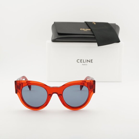 Celine CL40008I 66V Cat Eye Sunglasses - Shiny Red/Grey main image 4